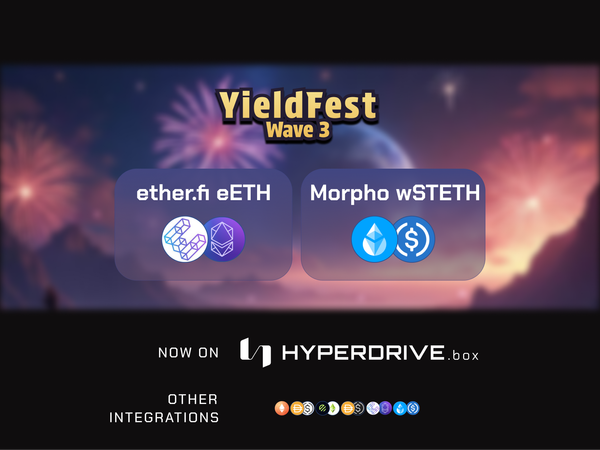 Wave 3: ether.fi's eETH and Morpho's wSTETH/USDC Are Now Available as Yield Sources on Hyperdrive