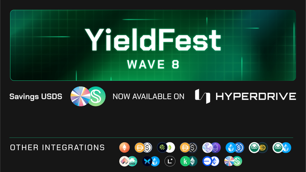 Wave 8: Hyperdrive Deploys Savings USDS as a New Yield Source